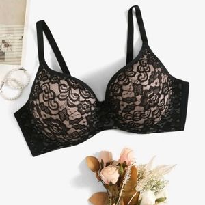 NWOT size 40B black floral lace bra